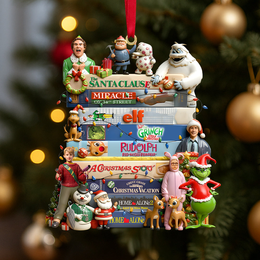 Classic Christmas Films Collection Stack Ornament, Personalized Christmas Gifts 05QHTN131025-Homacus