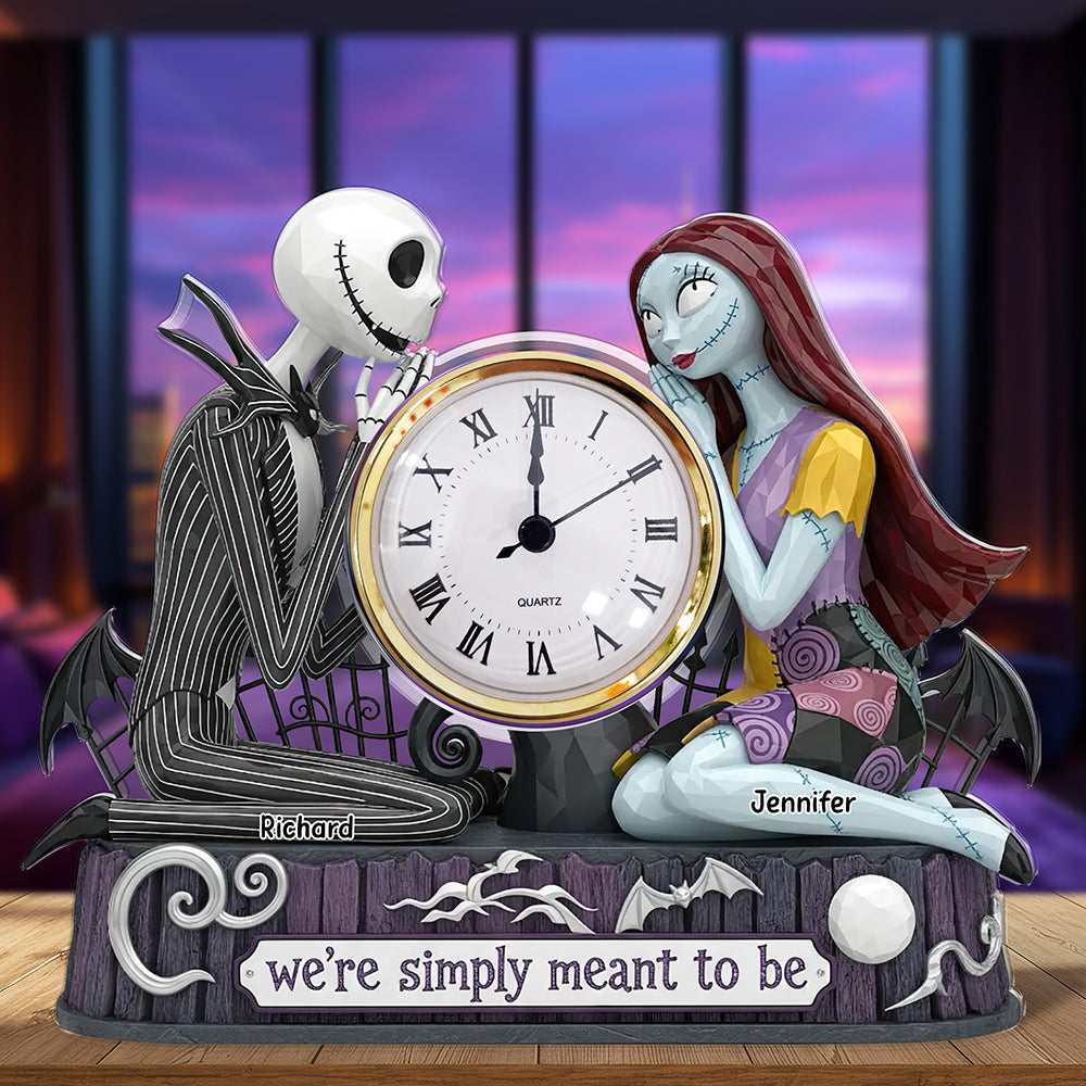 Spooky Couple Desk Clock Plaque - Personalized Gifts For Couple 03ohqn020625-Homacus