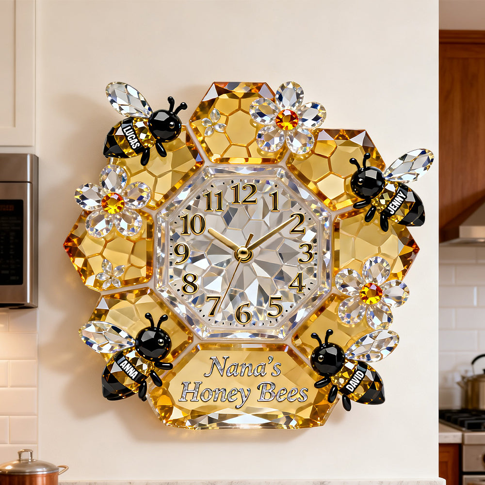 Grandma Bee Acrylic Hanging Wall Clock - Personalized Gifts For Grandma 05natn271225-Homacus