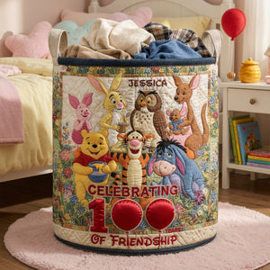 Happy Century Quilted Laudry Basket, Personalized Gifts 07qhlu030726-Homacus