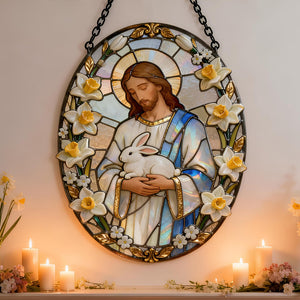 Religious Easter Jesus Suncatcher Ornament - Personalized Gifts For Christians 01nadt310126-Homacus