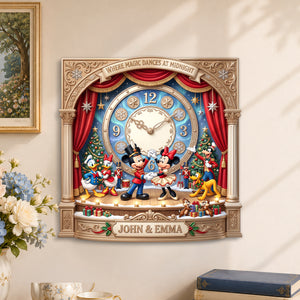 Holiday Mouse Nutcracker Acrylic Clock - Personalized Gifts For Couple 02hadh010826-Homacus
