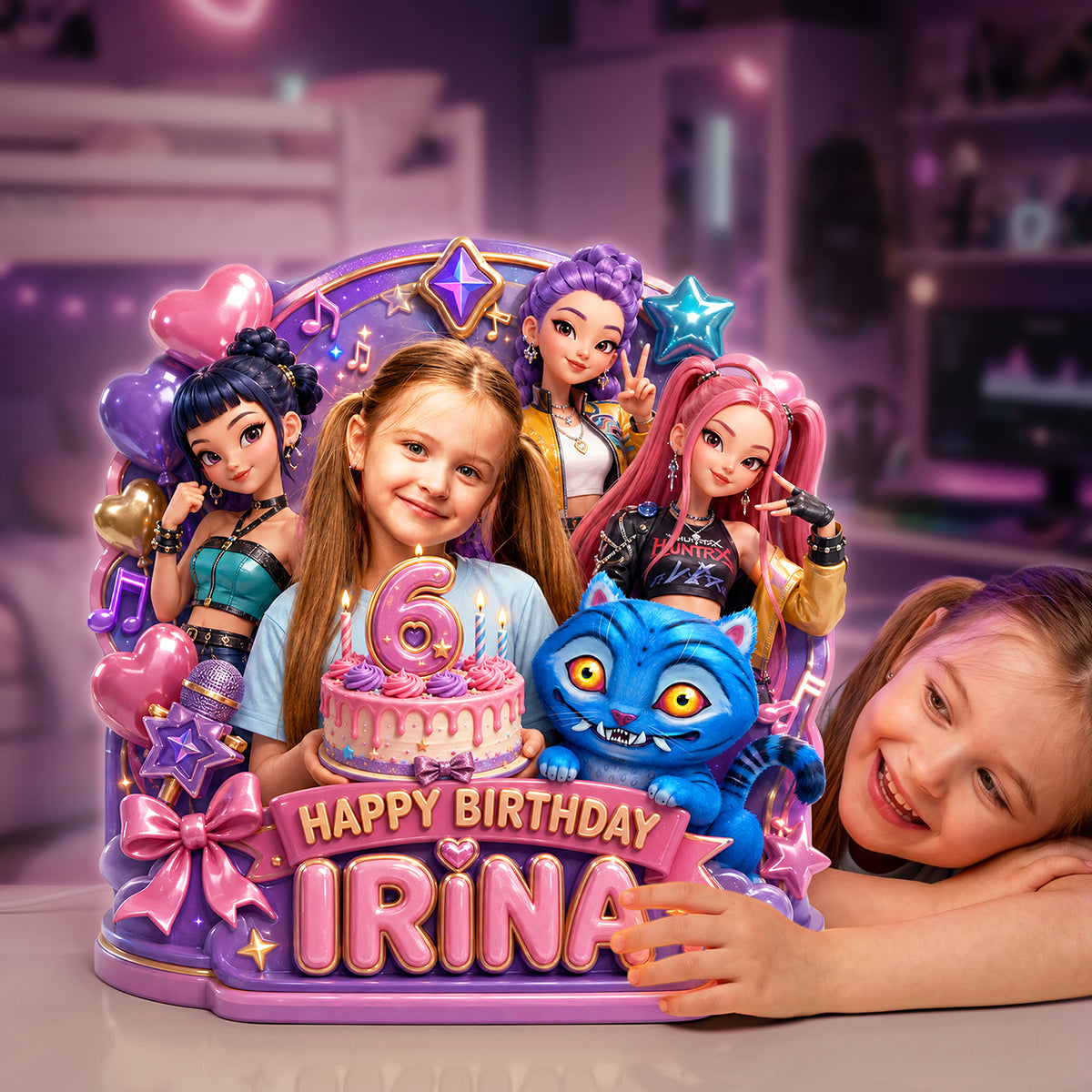 Lovely Birthday Crystal-style Stage Acrylic Light Box - Custom Photo Gift For Kids 02nata300726-Homacus