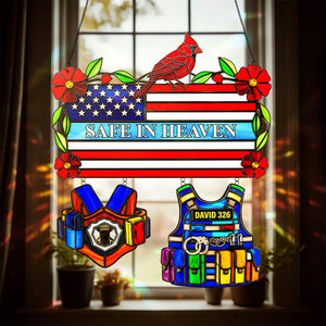 Police Heaven Cardinal Suncatcher - Personalized Gifts For Loved Ones 04ohta050925-Homacus