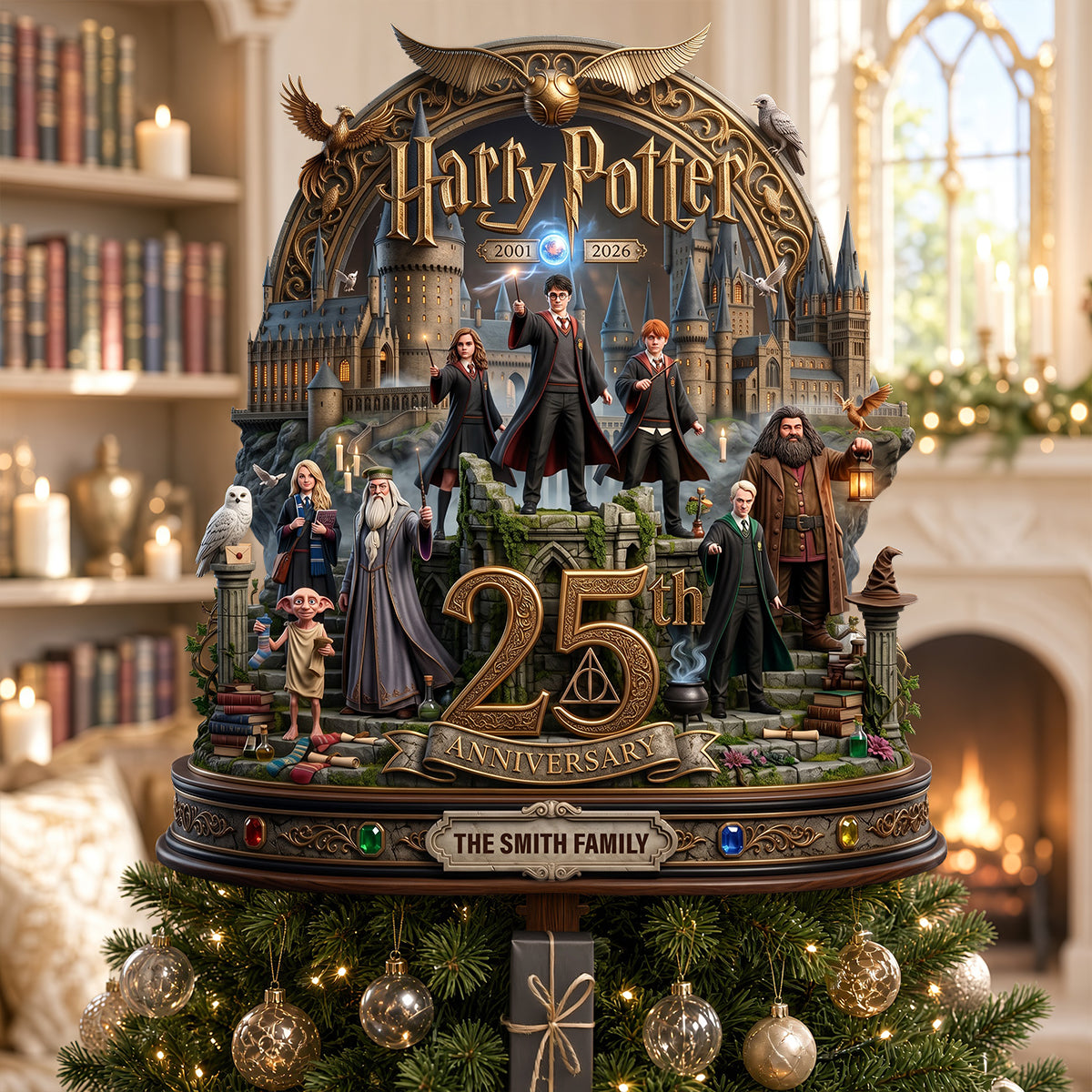 25th Anniversary Fantasy School Topper - Personalized Gifts For Christmas Tree Topper 02TODT170926