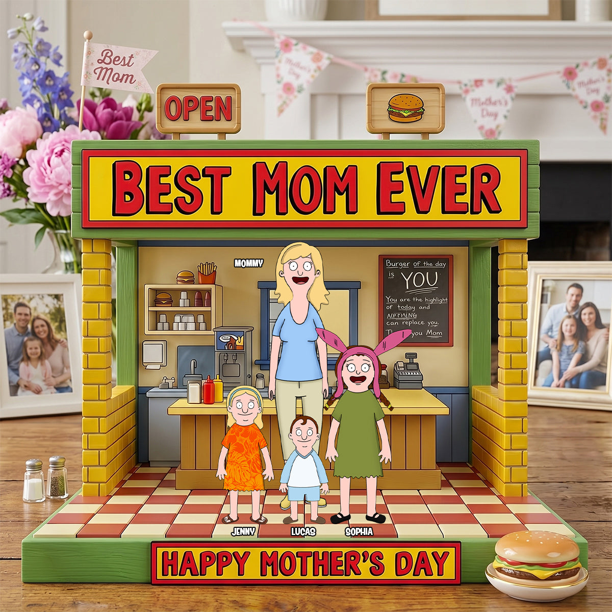 Best Mom Ever Acrylic Plaque - Personalized Gifts For Mothers 02hutn180426-Homacus