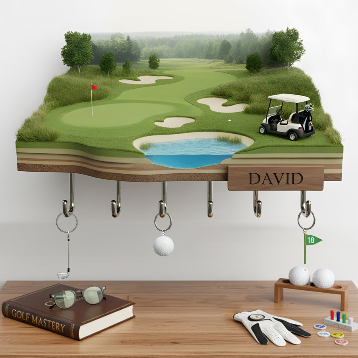 Golf Acrylic Key Hanger - Personalized Gifts For Golfers 01kilu201225-Homacus