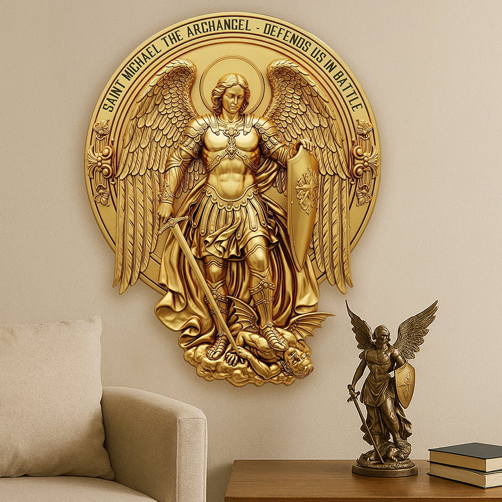 St. Michael The Archangel Metal Sign – Personalized Gifts for Catholic 01huqn300525-Homacus