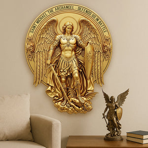 St. Michael The Archangel Metal Sign – Personalized Gifts for Catholic 01huqn300525-Homacus