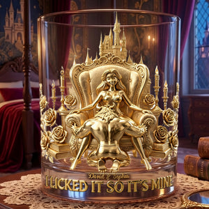 Mischievous Couple Round Glass - Personalized Gifts For Couples 04OHLU040626