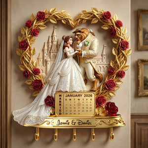 Wedding Couple Acrylic Key Hanger - Personalized Gifts For Couples 07PALU200126-Homacus