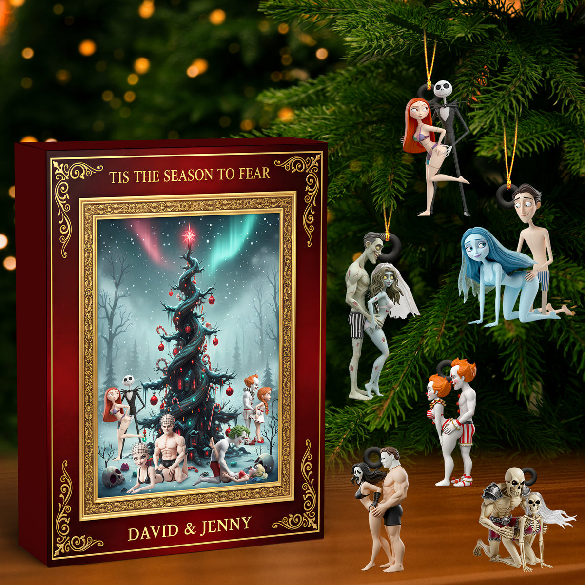 Spooky Love Christmas Advent Calendar Blind Box Personalized Gifts For Couple 03OHDT171025-Homacus