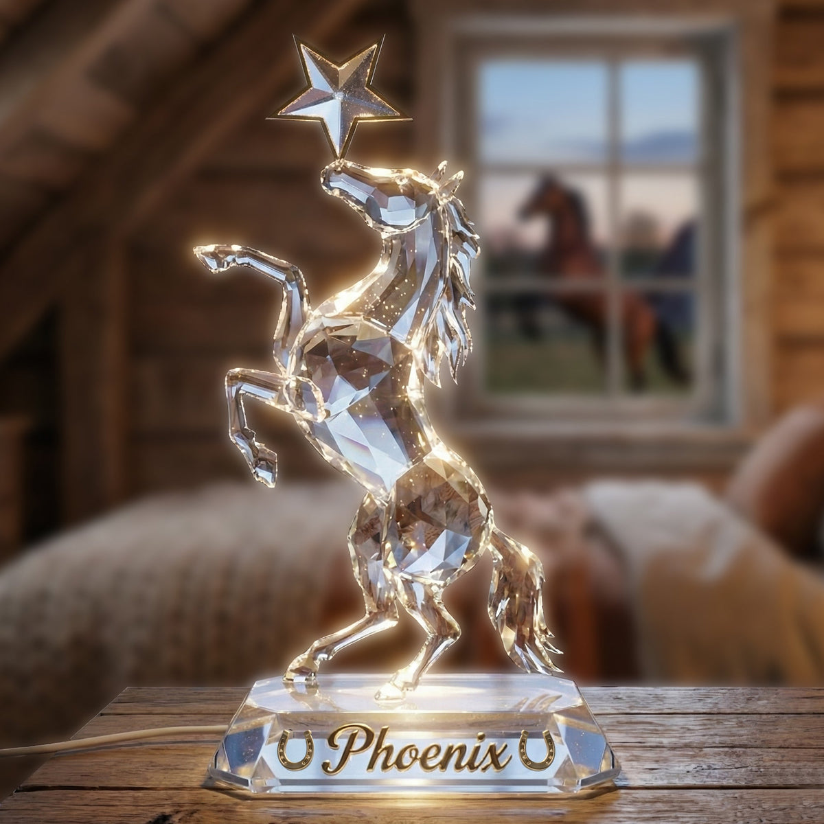 Charming Horse Rear Up Light Box - Personalized Gifts For Horse Lovers 01qhqn251225-Homacus