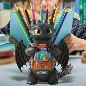 Mythical Creature Wooden Pen Holder – Personalized Gifts For Fantasy Fans 01tgqn290725-Homacus