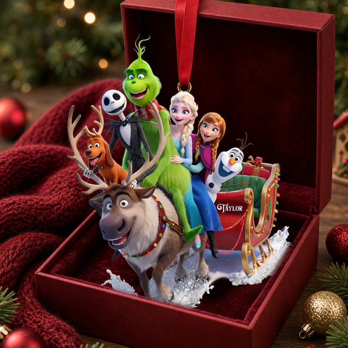 Dashing Through The Snow Acrylic Ornament - Personalized Gifts 04qhlu091026-Homacus