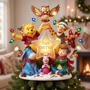Christmas Woodland Friends Tree Topper - Personalized Gifts For Family 03palu300926-Homacus