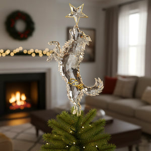 Graceful Dog Rearing Up With Star Tree Topper, Personalized Gifts For Dog Lovers 02qhqn211125-Homacus
