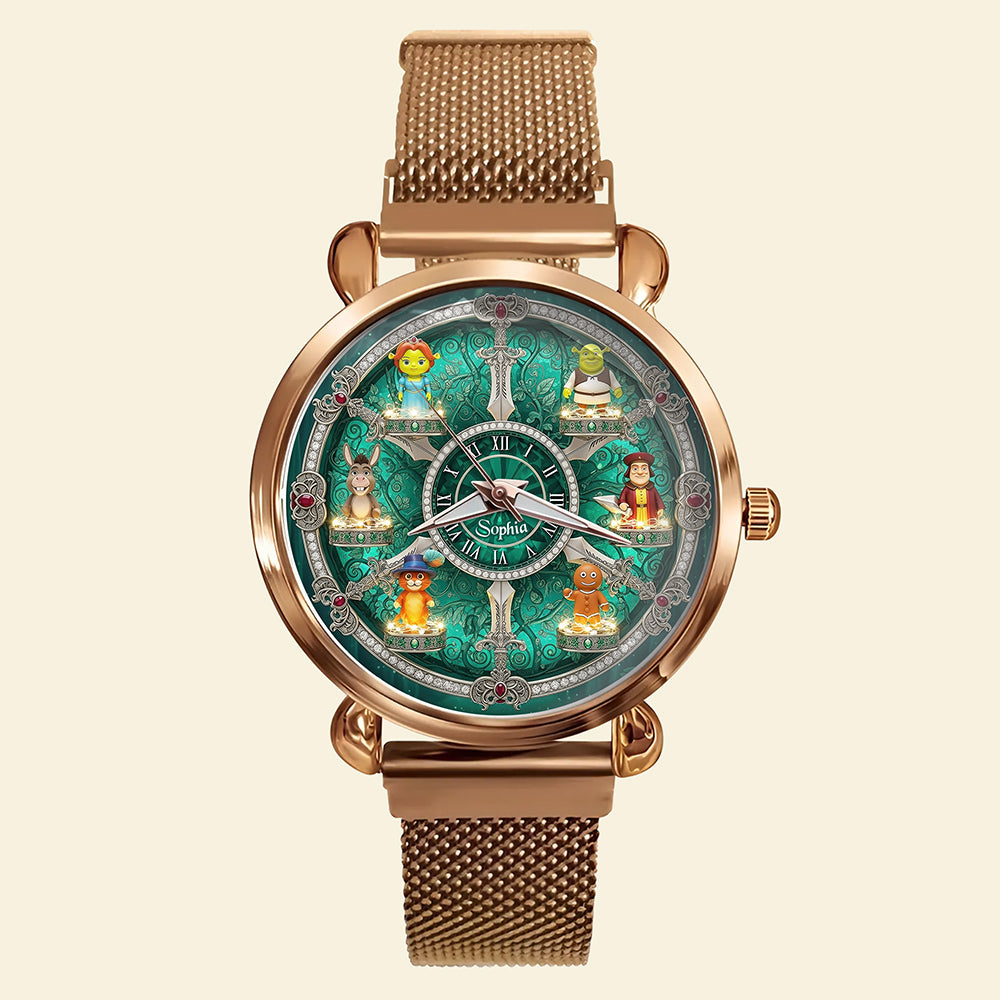 Legendary Swamp Friends Mesh Strap Quartz Watch – Personalized Gift for Animation Lovers 03tgqn210725-Homacus