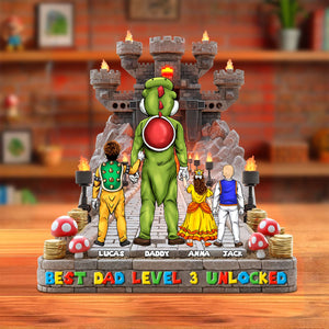 Dad Level Unlocked Acrylic Plaque Personalized Gifts For Dad 02TGTN160525PA-Homacus