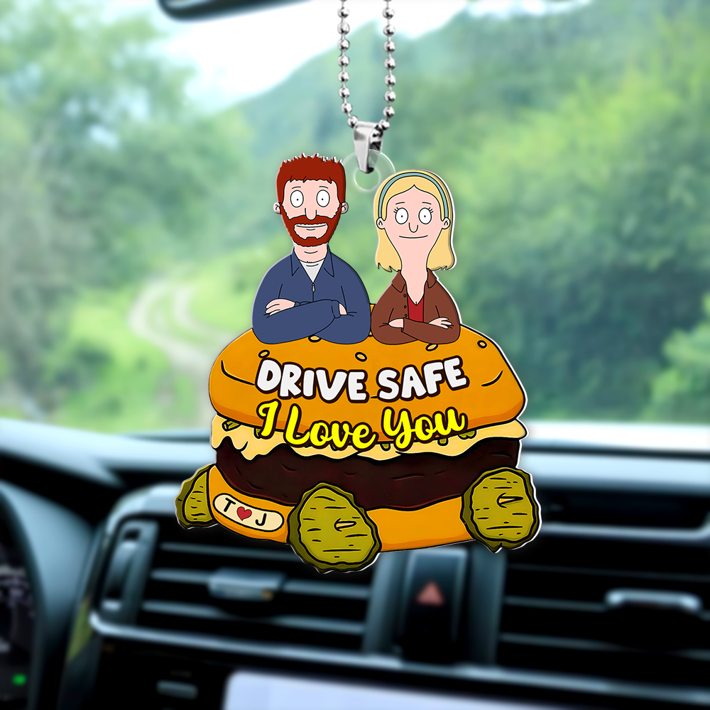 Funny Burger Couple Ornament - Personalized Christmas Car Ornament 05tgpu080125hg-Homacus