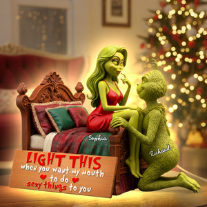 Cheeky Green Monster Couple Acrylic Light Box - Personalized Gifts For Couples 01KIQN061125-Homacus