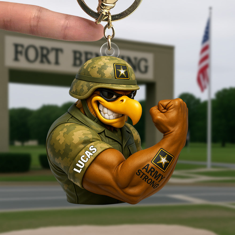 Military Keychain - Personalized Gift for Proud Veterans 02natn230625-Homacus