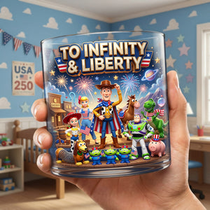 Lovely Characters Celebrated America 250th Anniversary Drinking Glass - Gifts For Patriots 02tyta090626