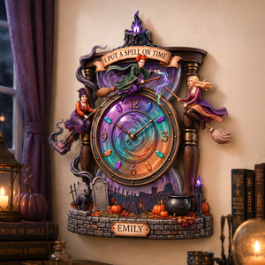 Mystic Spell Acrylic Wall Clock - Personalized Gift For Witch Lovers 03HADH280726