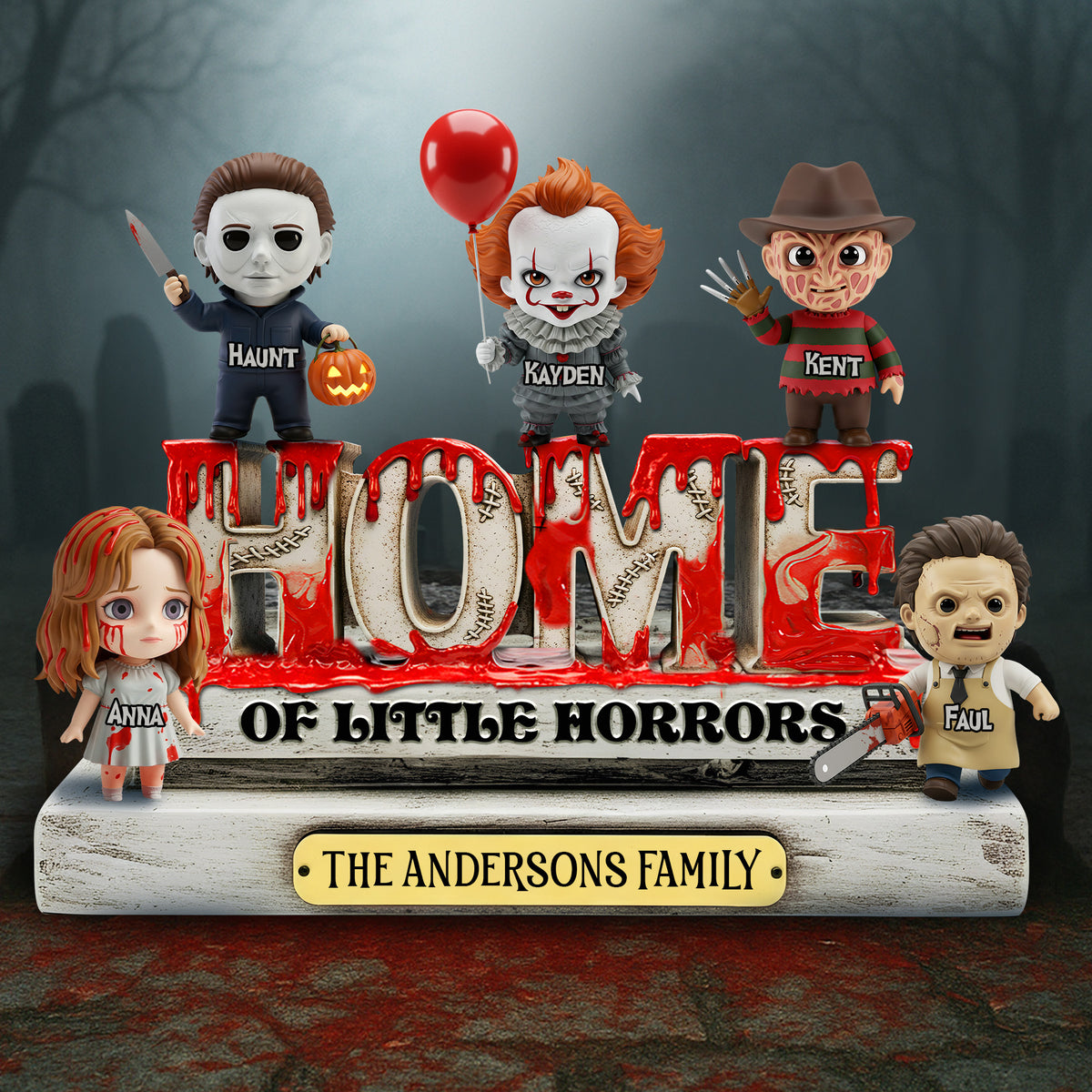 Horror Home Acrylic Plaque - Personalized Gifts For Family 05QHLU250825-Homacus