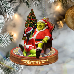 Funny Couple Ornament - Personalized Gifts For Couple Christmas Ornament 01PAMG260925-Homacus