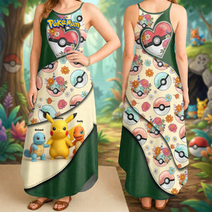 Mom Of Pocket Creature Maxi Dress - Personalized Gifts For Mom 01QHQN070426-Homacus