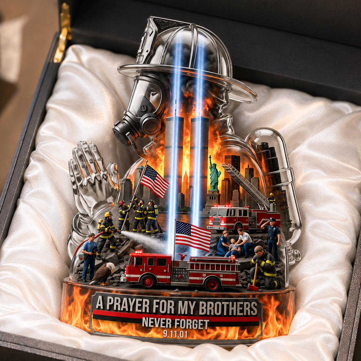 A Pray For Fallen Firefighters Memorial Plaque - Personalized Gifts For Memorial 05qhdh040826-Homacus