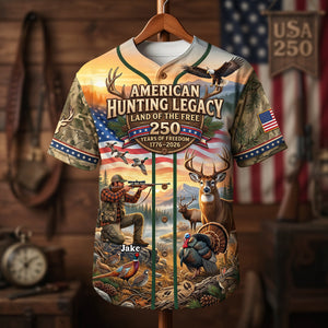 Hunting Legacy Jersey Shirt - Personalized 250th Anniversary Gifts For Hunters 03TYTA260626-Homacus