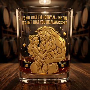 Dreamy Fairytale Couple Round Glass - Personalized Gift For Couples 03PGLU261125