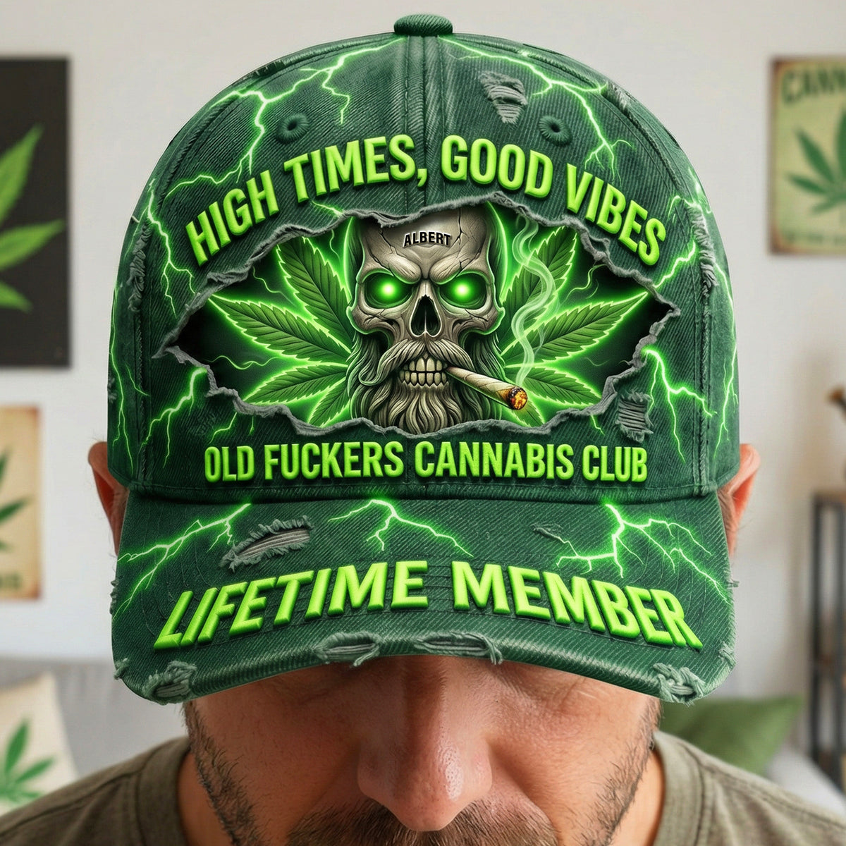 High Times Skull Classic Cap - Personalized Gifts For Stoner Lover Classic Cap 02NAQN040326-Homacus