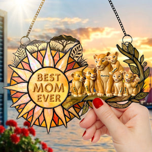 Best Mom Ever Suncatcher Ornament - Personalized Gifts For Mom 03NAQN200326-Homacus
