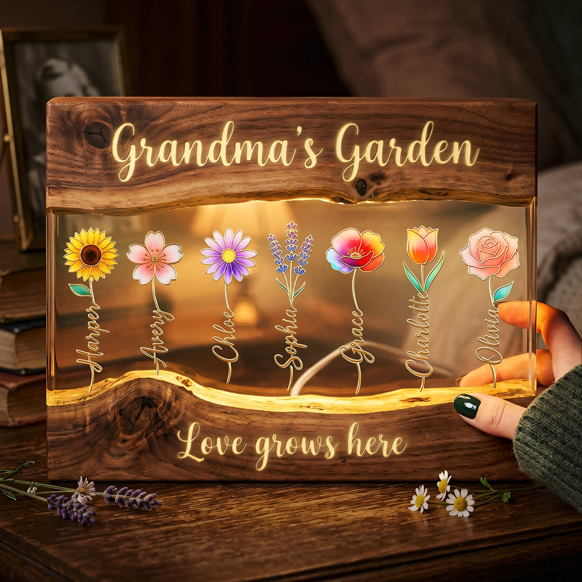 Mom's Garden Light Box - Personalized Gifts For Mothers 03pata150426-Homacus