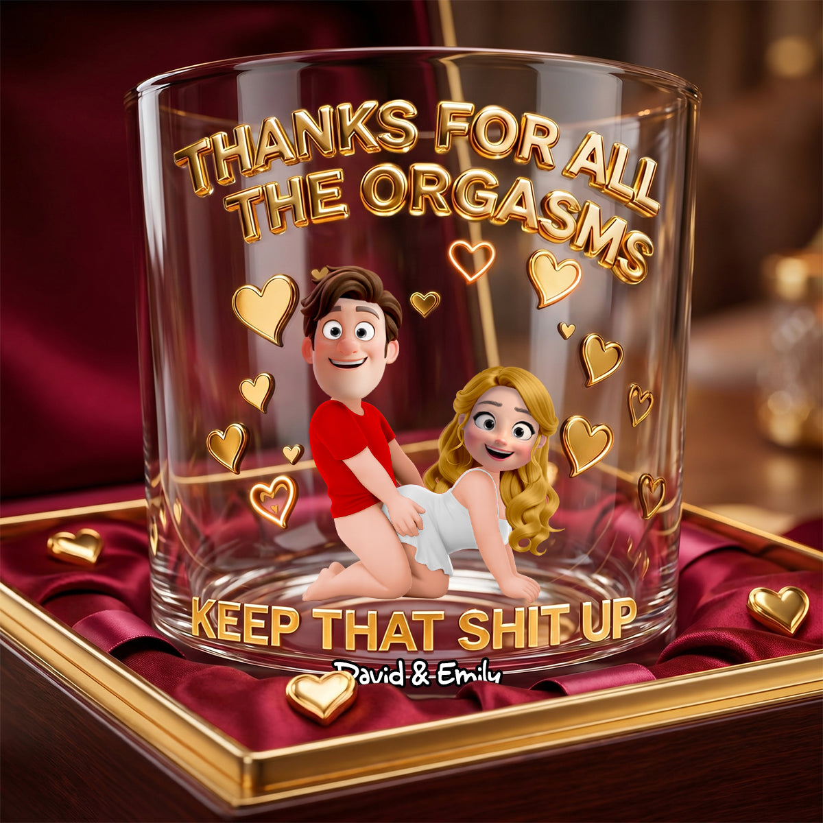 Naughty Couples Drinking Glass - Personalized Gifts For Couples 01hudh270526-Homacus