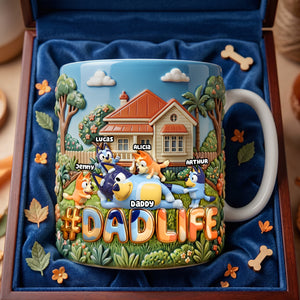 Chill Dad & Little Kids White Mug - Personalized Gift For Dads 03PADH120526-Homacus