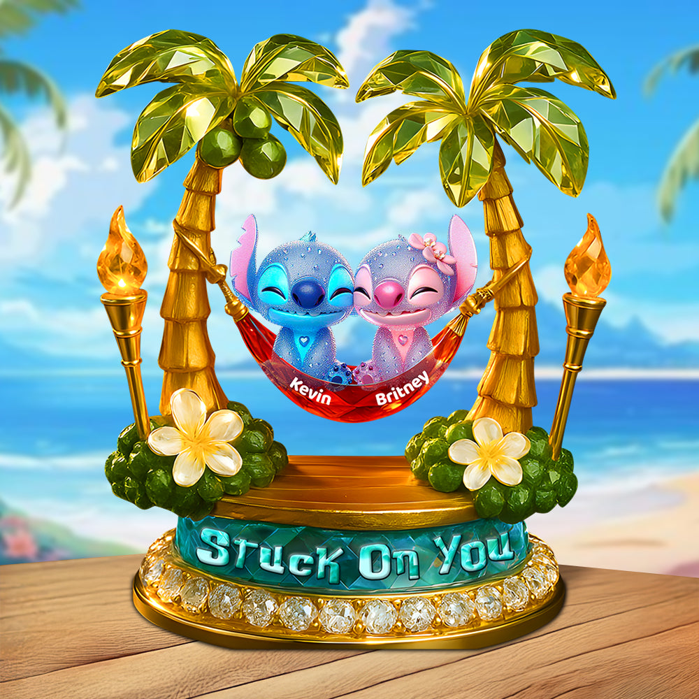 Stuck On You Acrylic Plaque Personalized Gifts For Couple 01OHDT060525-Homacus