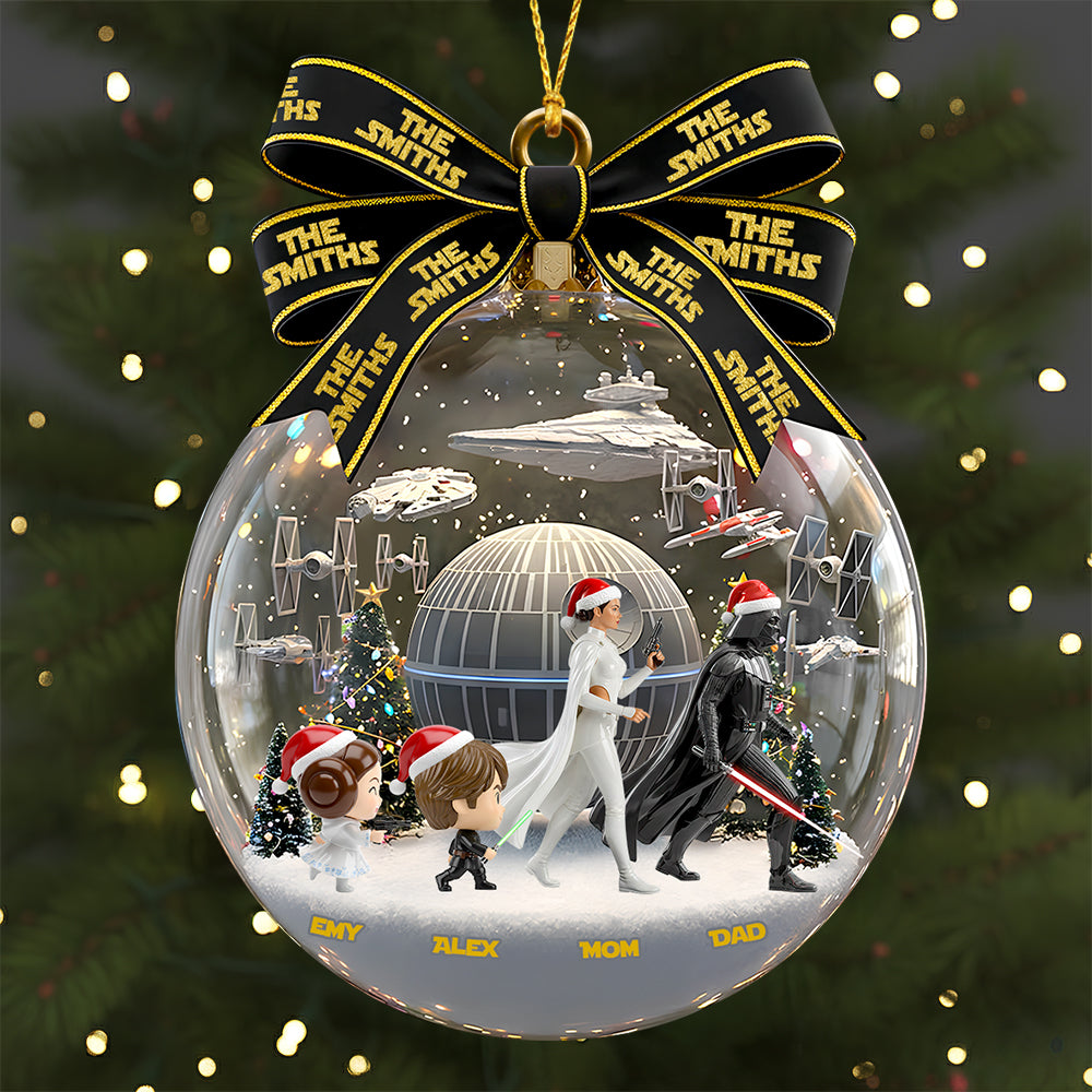 Family Walking Together Christmas Ornament Personalized Gifts For Family 01QHDT021025-Homacus