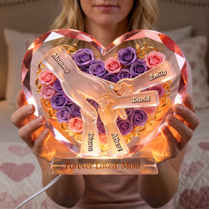 Hand Of Love Acrylic Light Box - Personalized Gifts For Mother's Day 02NAQN150426-Homacus