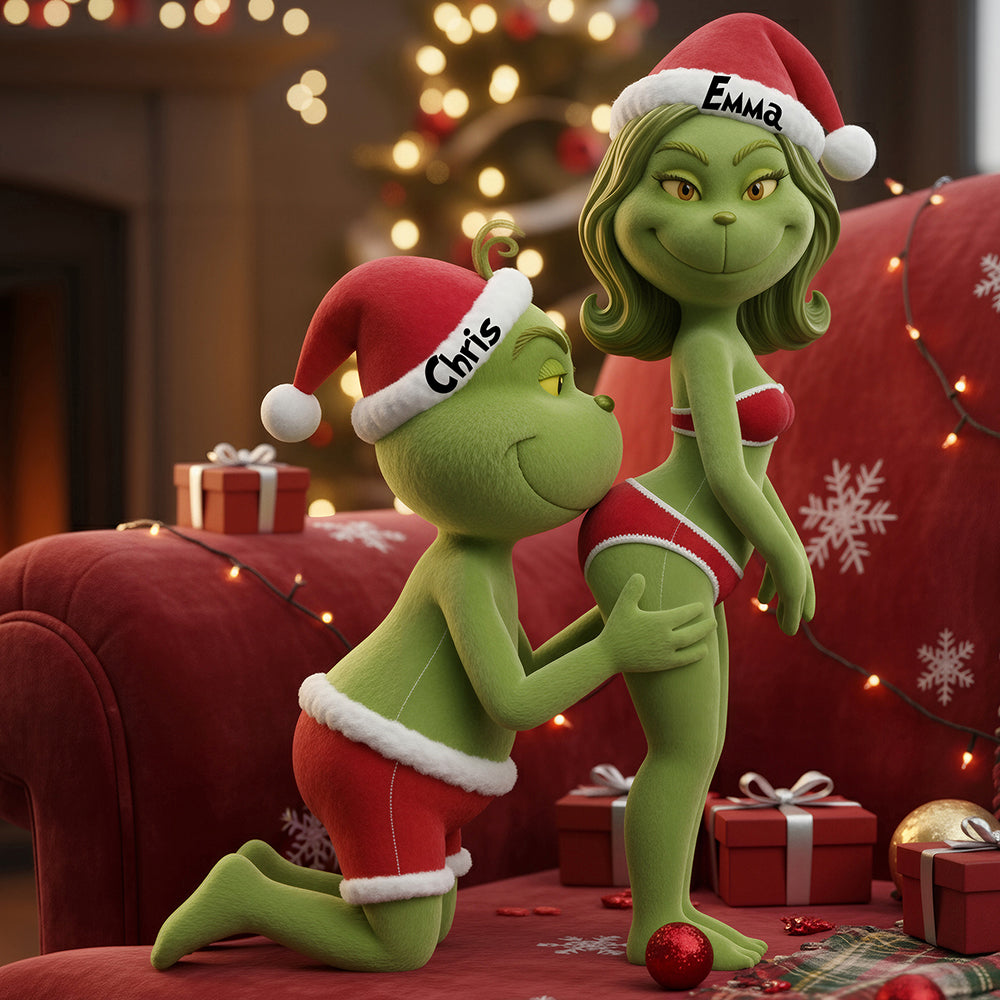 Naughty Couple Custom Shape Pillow - Personalized Christmas Gifts For Couple 02ohta051125-Homacus