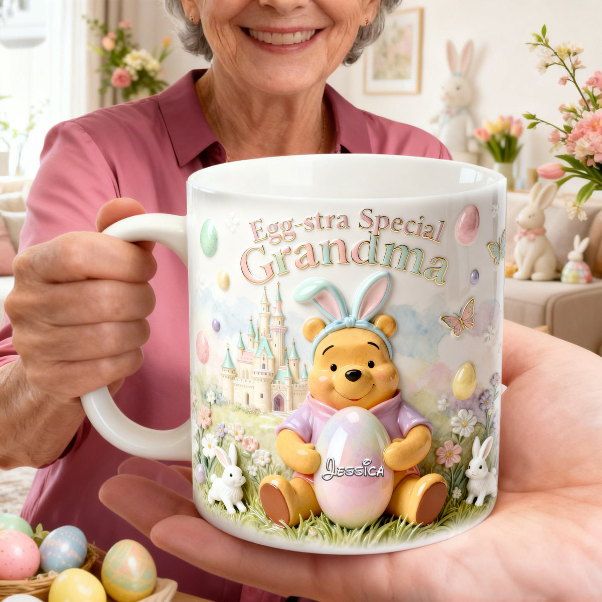 Egg-stra Sweet Easter Mug - Personalized Gifts For Grandma 03PGLU120226-Homacus