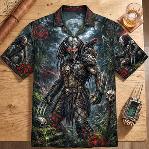 Alien Hunter Hawaiian Shirt - Personalized Gifts 03natn290626-Homacus