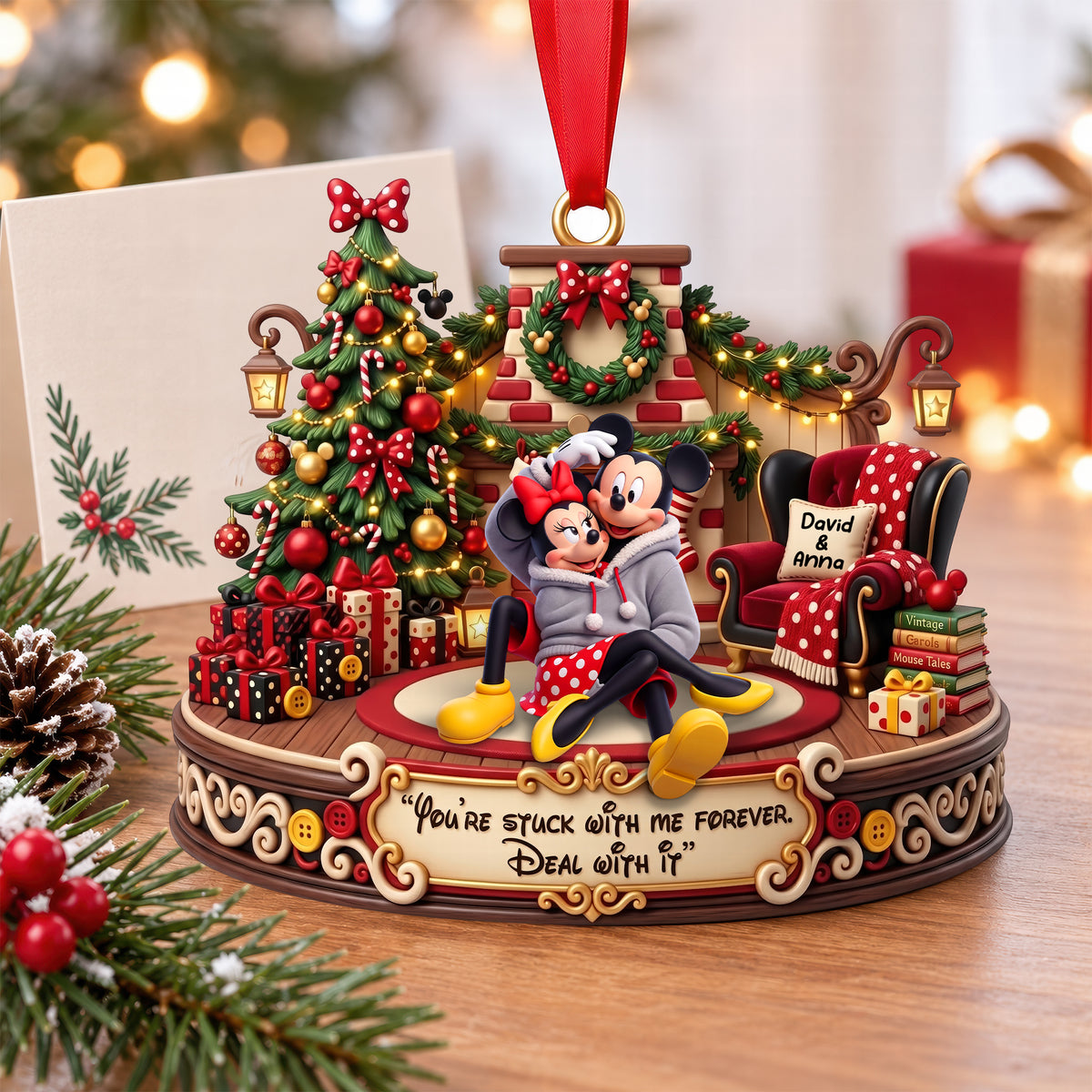 Stuck On You Christmas Ornament - Personalized Gifts For Couple 07TOQN230926-Homacus