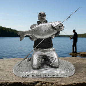 Fishing Trophy Moment Plaque, Personalized Gifts For Fishing Lovers 05qhtn290825-Homacus