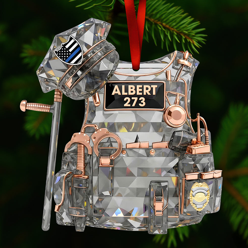 Police Vest Christmas Ornament - Personalized Gifts For Police Officer 04qhqn101025-Homacus