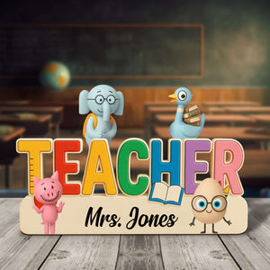 Teacher Book Character Acrylic Plaque - Personalized Christmas Gifts For Teacher 04NATN070525-Homacus