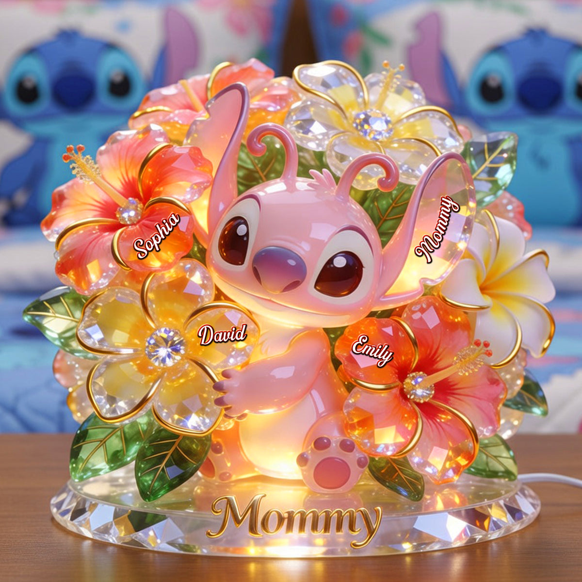 Alien Floral Mom Light Box - Personalized Gifts For Mother's Day Acrylic Light Box 01PGQN060426-Homacus